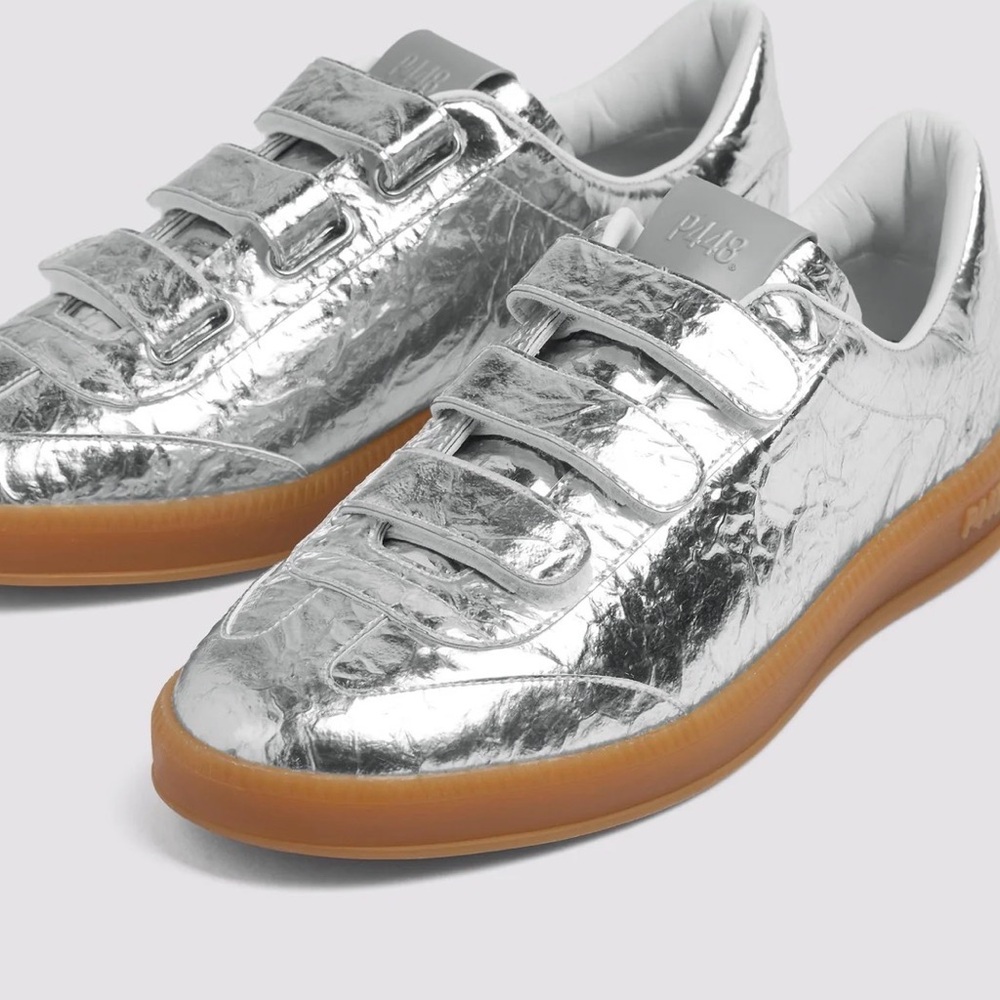 P448 Capri Stellar Silver Sneakers with Velcro